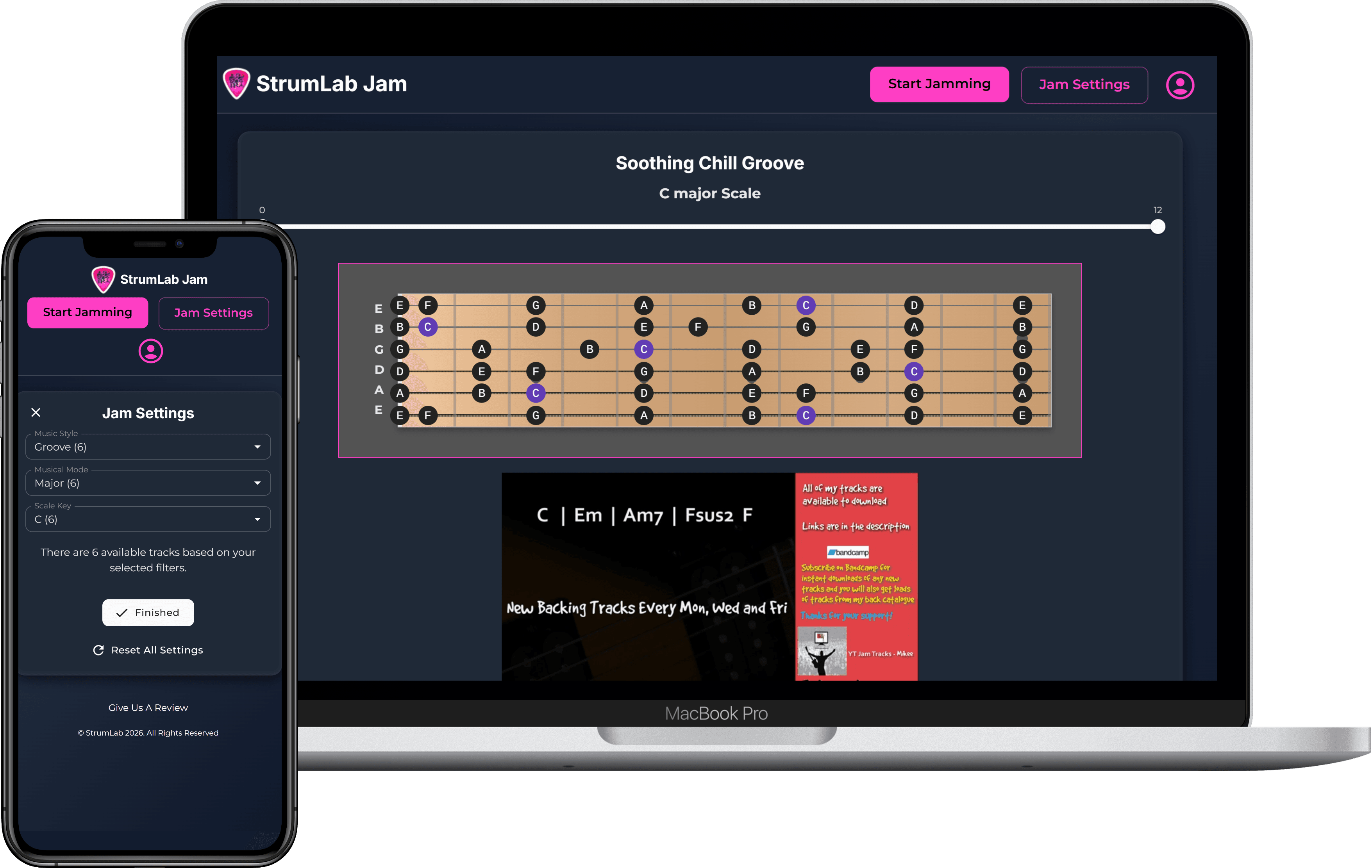 StrumLab Jam Screen Preview